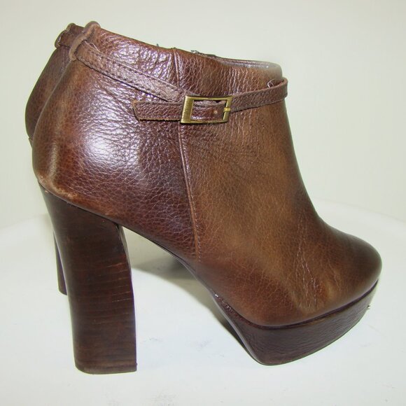 LIEBESKIND WOMENS BROWN LEATHER ANKLE BOOTS SIZE 38 / US 7.5 C122 - Picture 10 of 13
